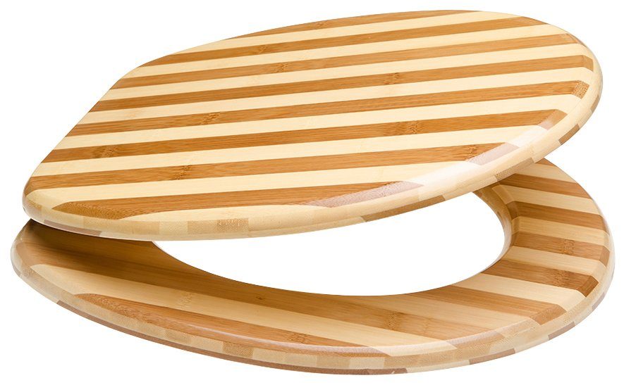 Sanilo WC-Sitz Bambus Gestreift, mit Absenkautomatik günstig online kaufen