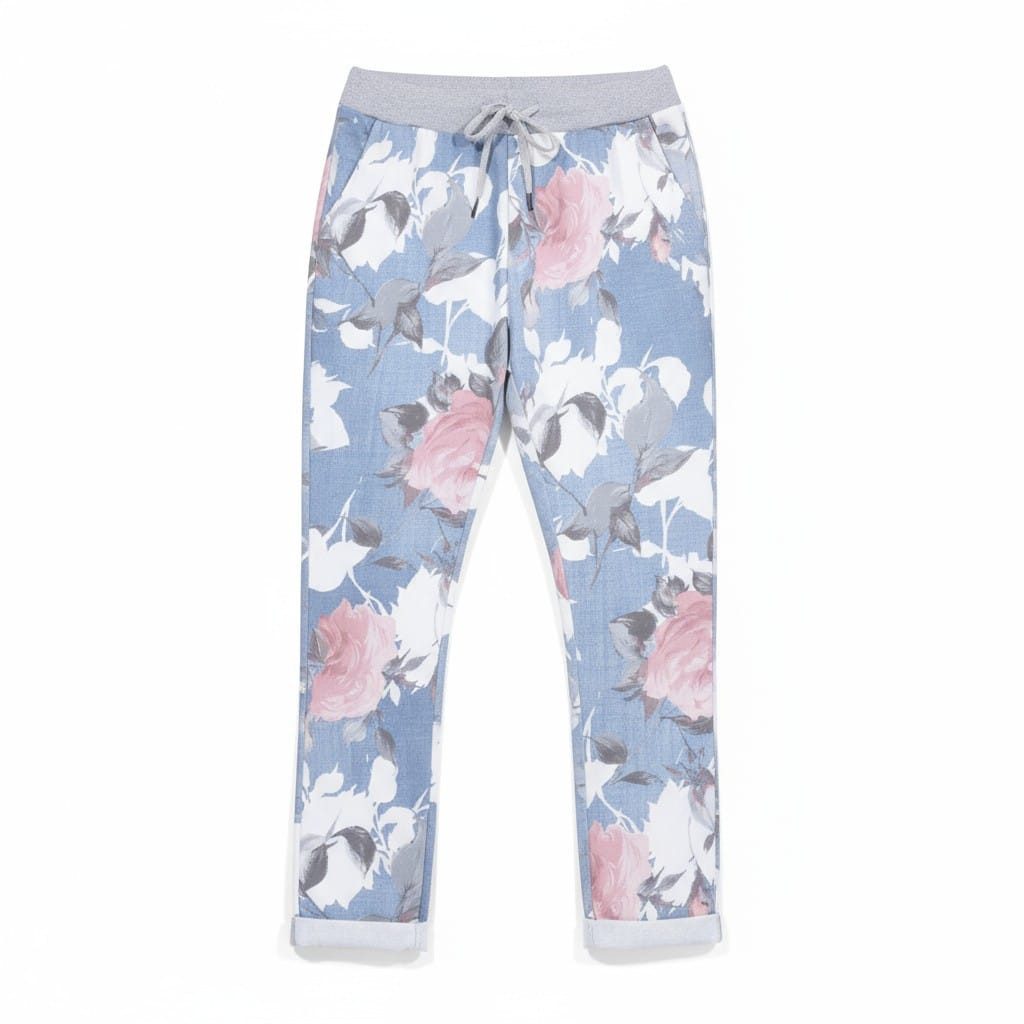Aurela Damenmode Sweatpants Freizeithose sommerliche Haushose leichte Jogginghose elastischer Bund, Kordelzug, Schnürung