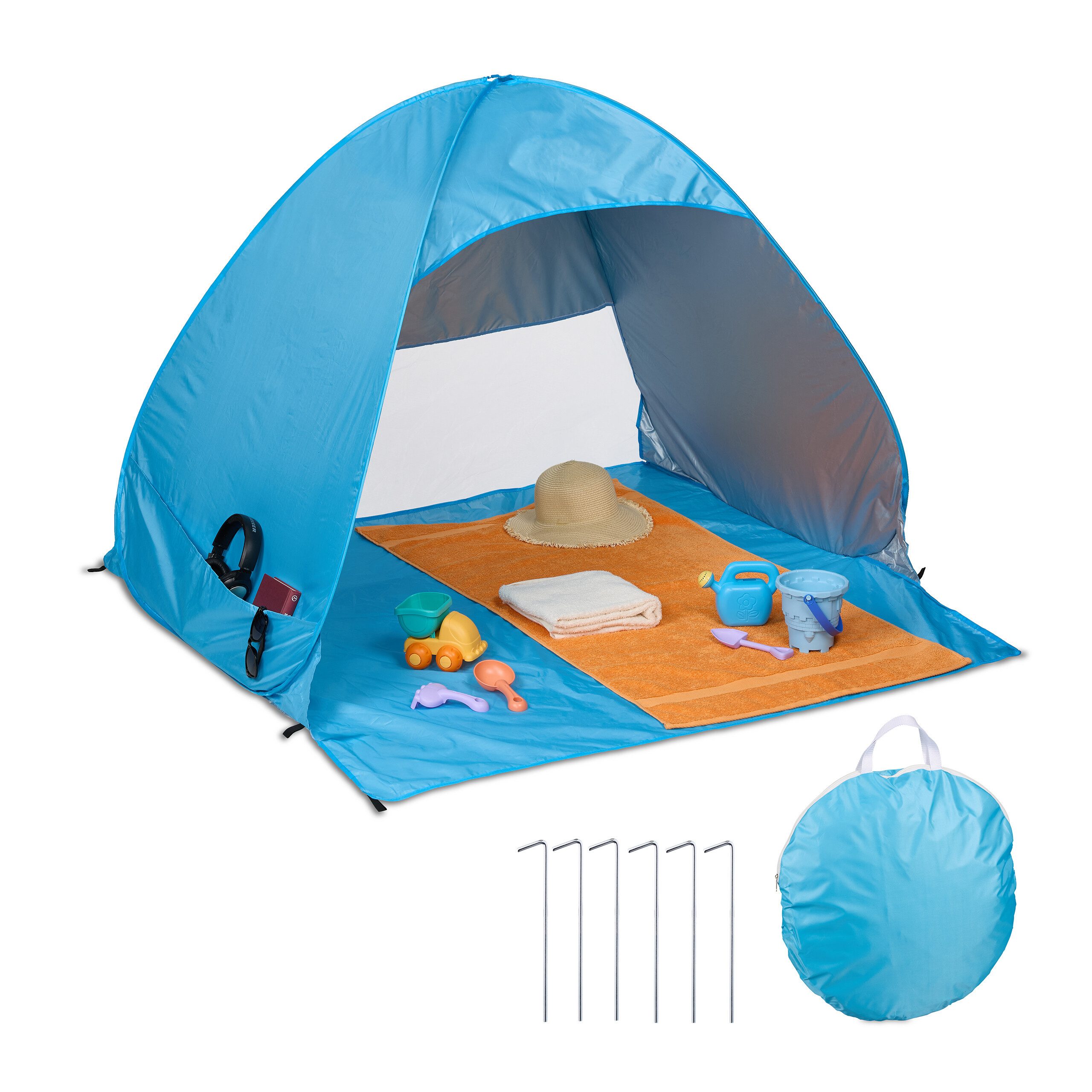 relaxdays Strandmuschel Strandmuschel Pop up, Personen: 2