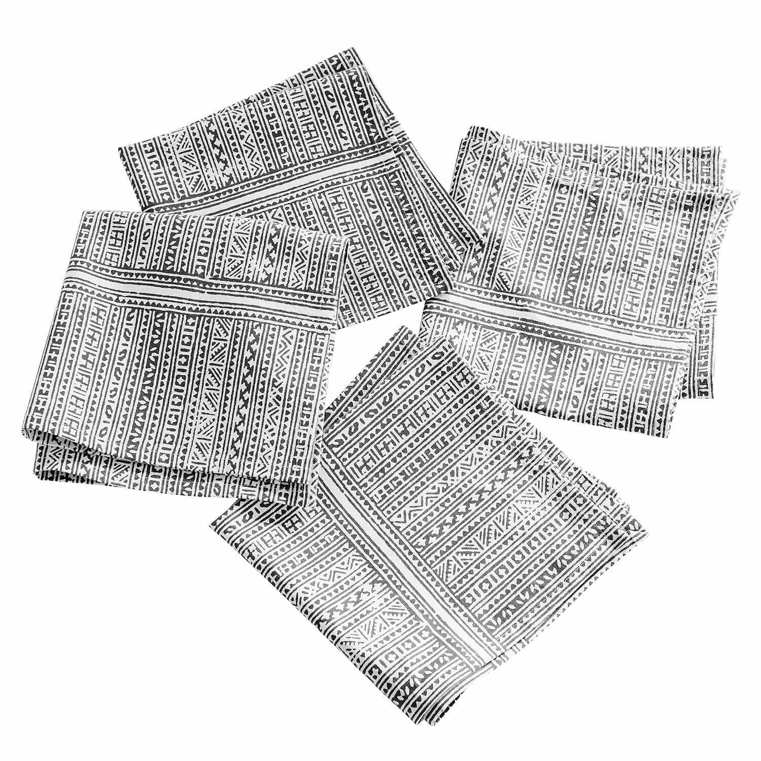 Mirabeau Stoffserviette Serviette 4er Set Quentinelle grau