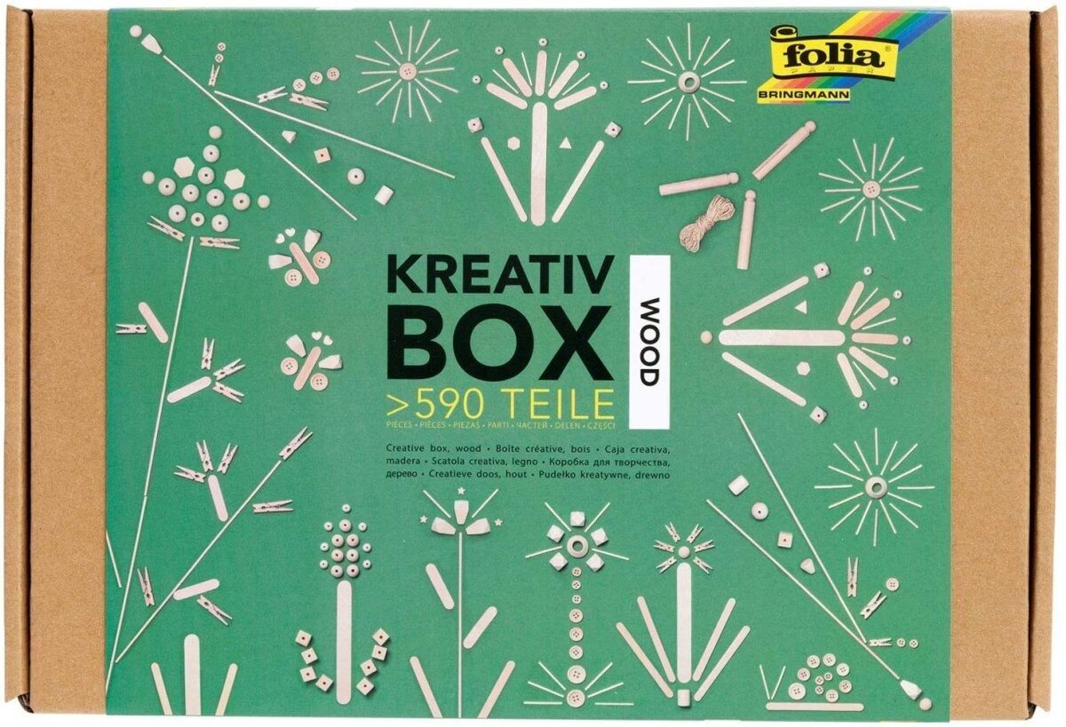 Folia Kreativset Folia 938 Creative Box Wood Craft Box With Over 590 Pieces
