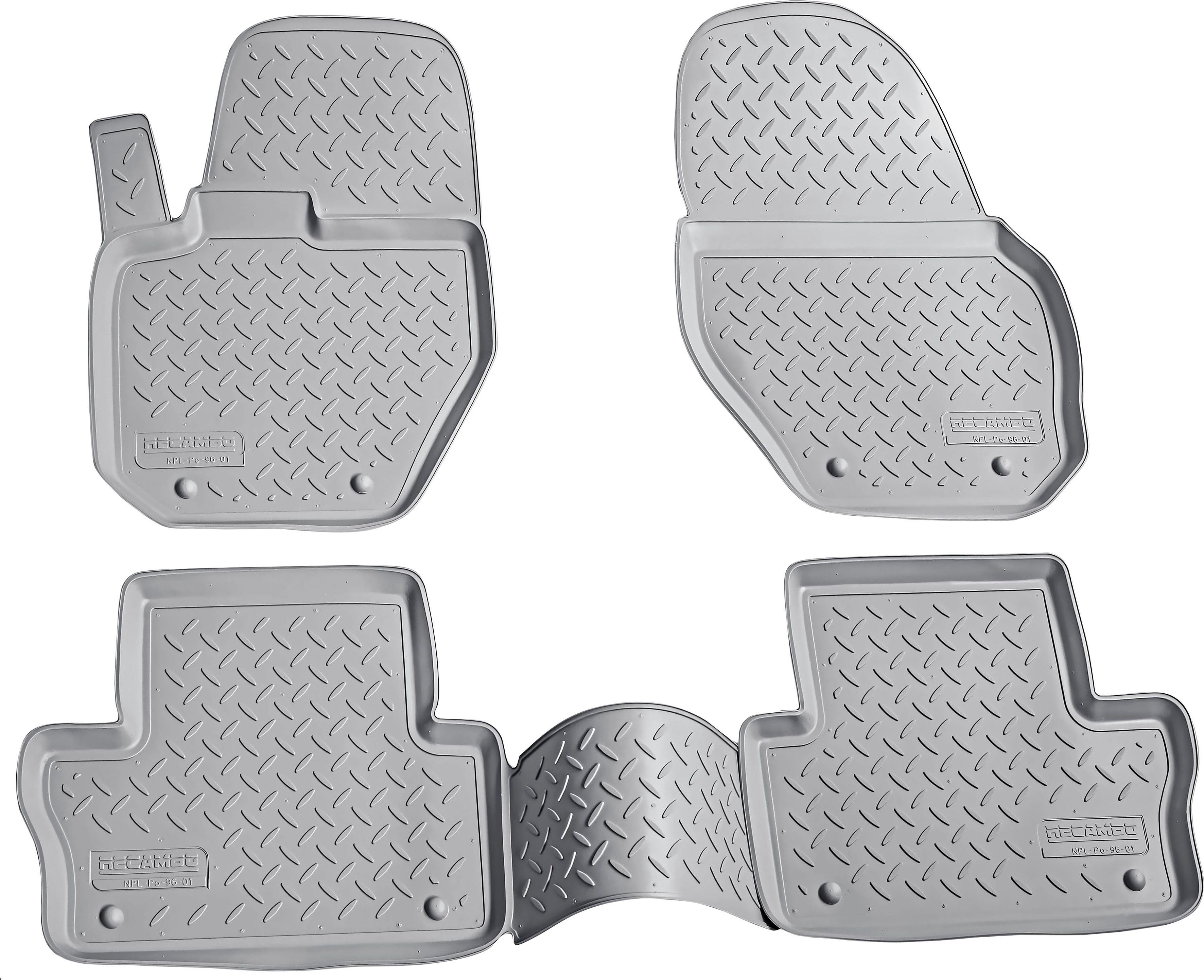 RECAMBO Passform-Fußmatten CustomComforts (4 St), für Volvo V60, I 2010 - 2018, perfekte Passform | Automatten