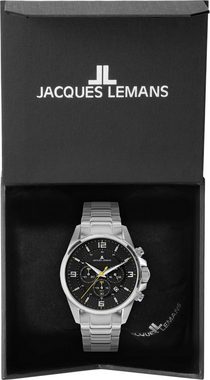 Jacques Lemans Chronograph Liverpool, 1-2118D, Quarzuhr, Armbanduhr, Herrenuhr, Datum, Stoppfunktion