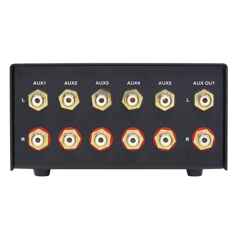 Dynavox AUX-S Eingangsumschalter silber Audio-Adapter Cinch zu Cinch