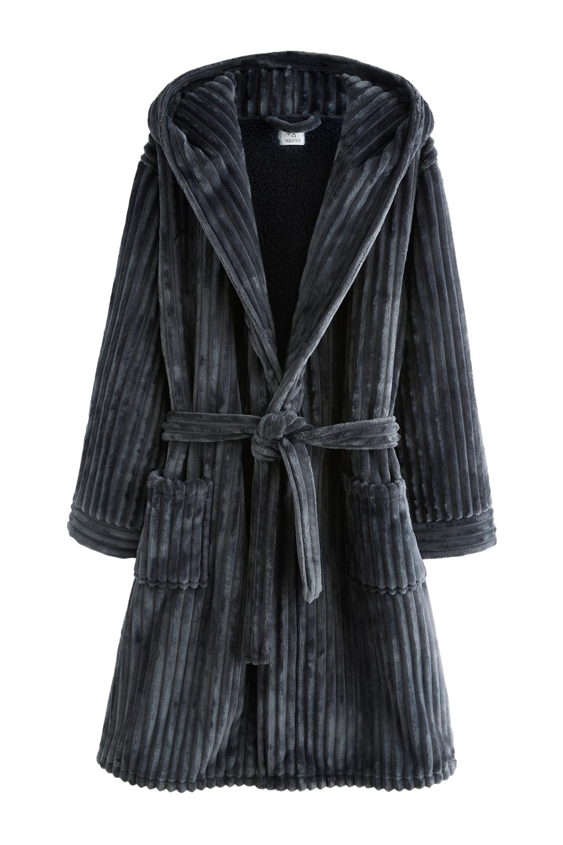 Next Herrenbademantel Morgenmantel mit gerippter Struktur, Polyester (recyc günstig online kaufen