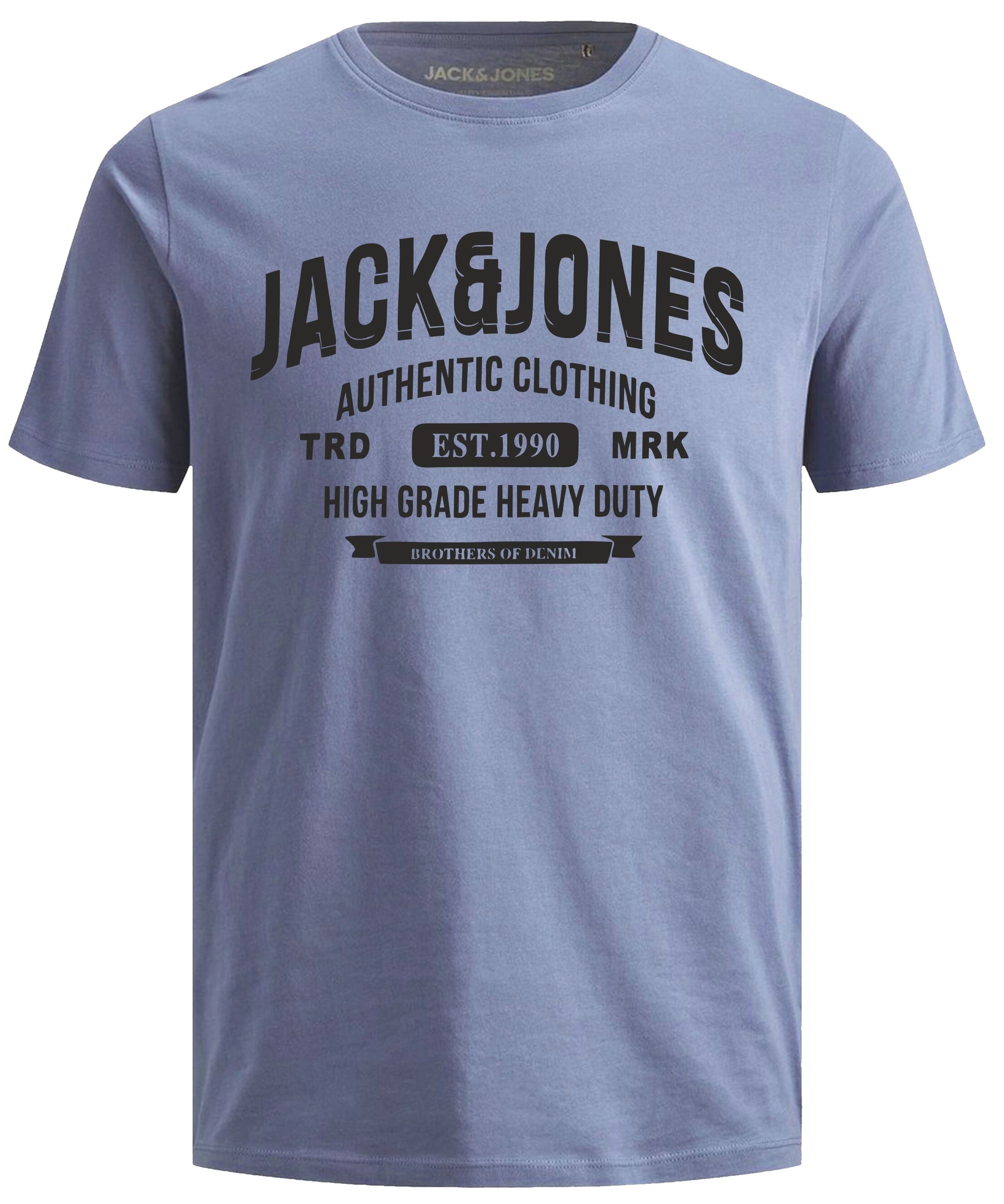 Jack & Jones Print-Shirt Bequemes Slimfit Shirt (Spar-Set, 3er-Pack) in Unifarbe mit Print – Bild 4 von 5