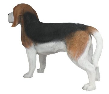 colourliving Tierfigur Hunde Figur Beagle Butch stehend Hund Tierfigur Hundefigur, Handbemalt, Wetterfest