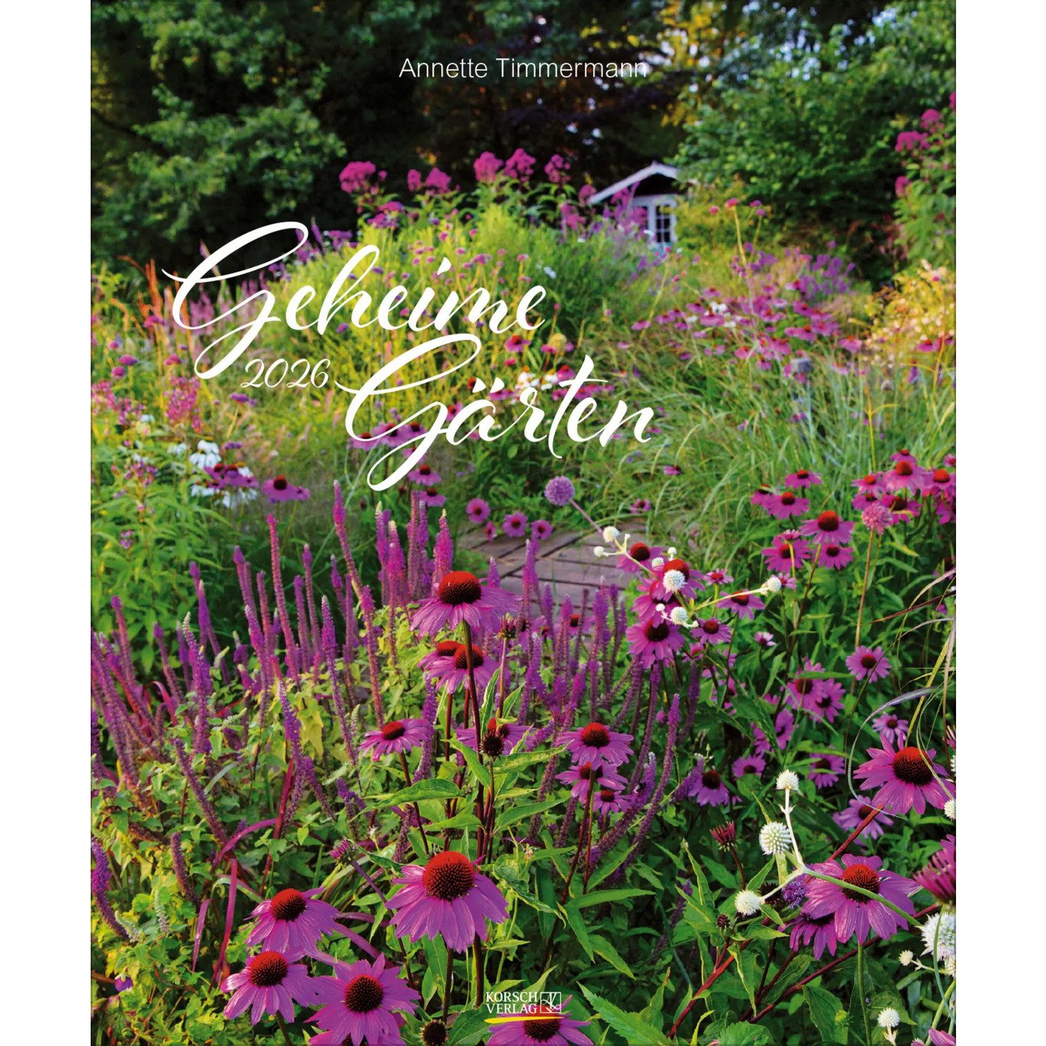 Korsch Verlag Wandkalender Geheime Gärten 2026