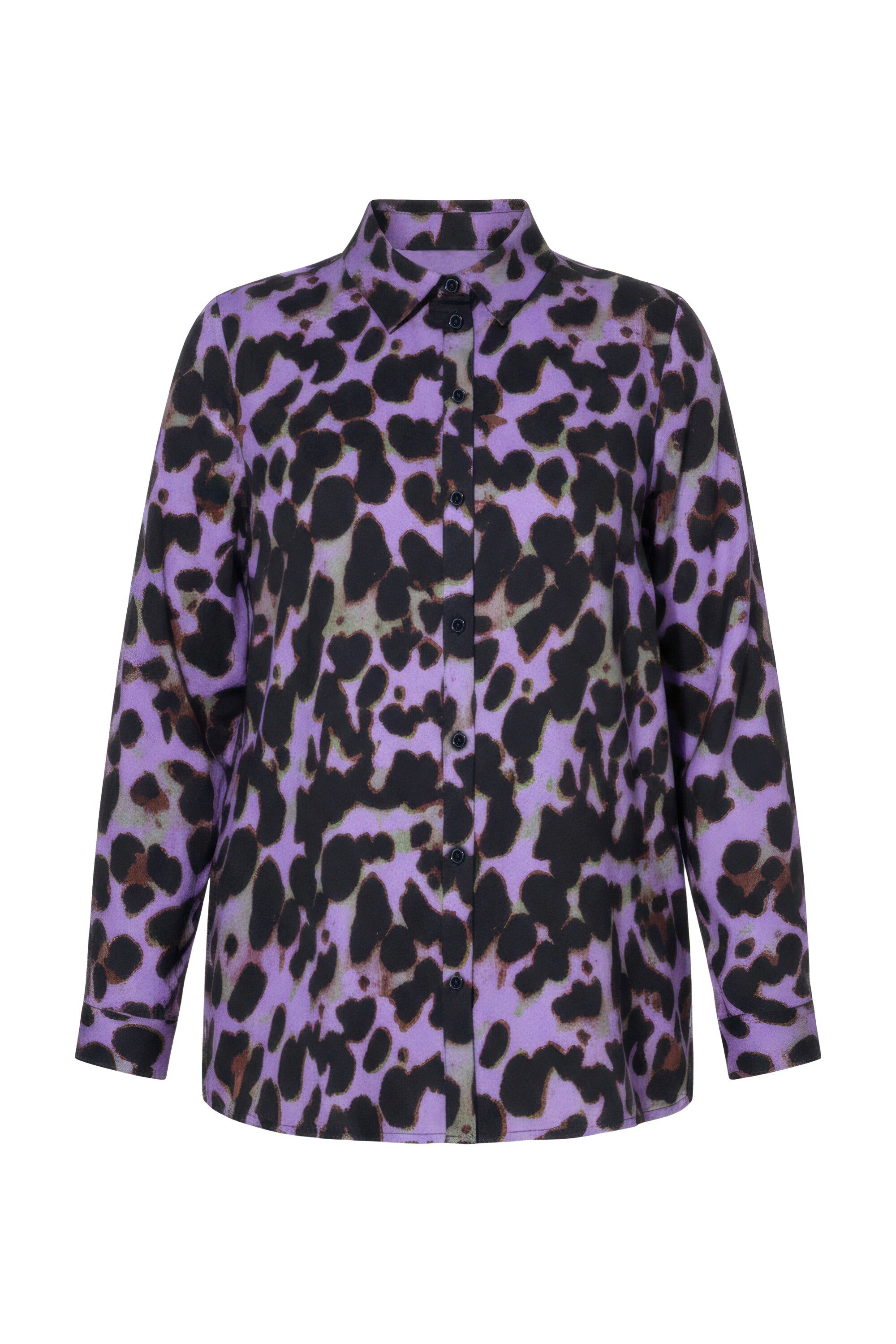 Studio Untold Hemdbluse Hemdbluse Boxy Shape Color-Leo günstig online kaufen