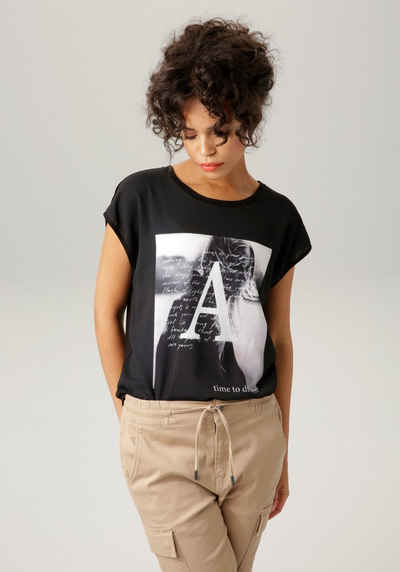 Aniston CASUAL T-Shirt mit verträumten Frontdruck