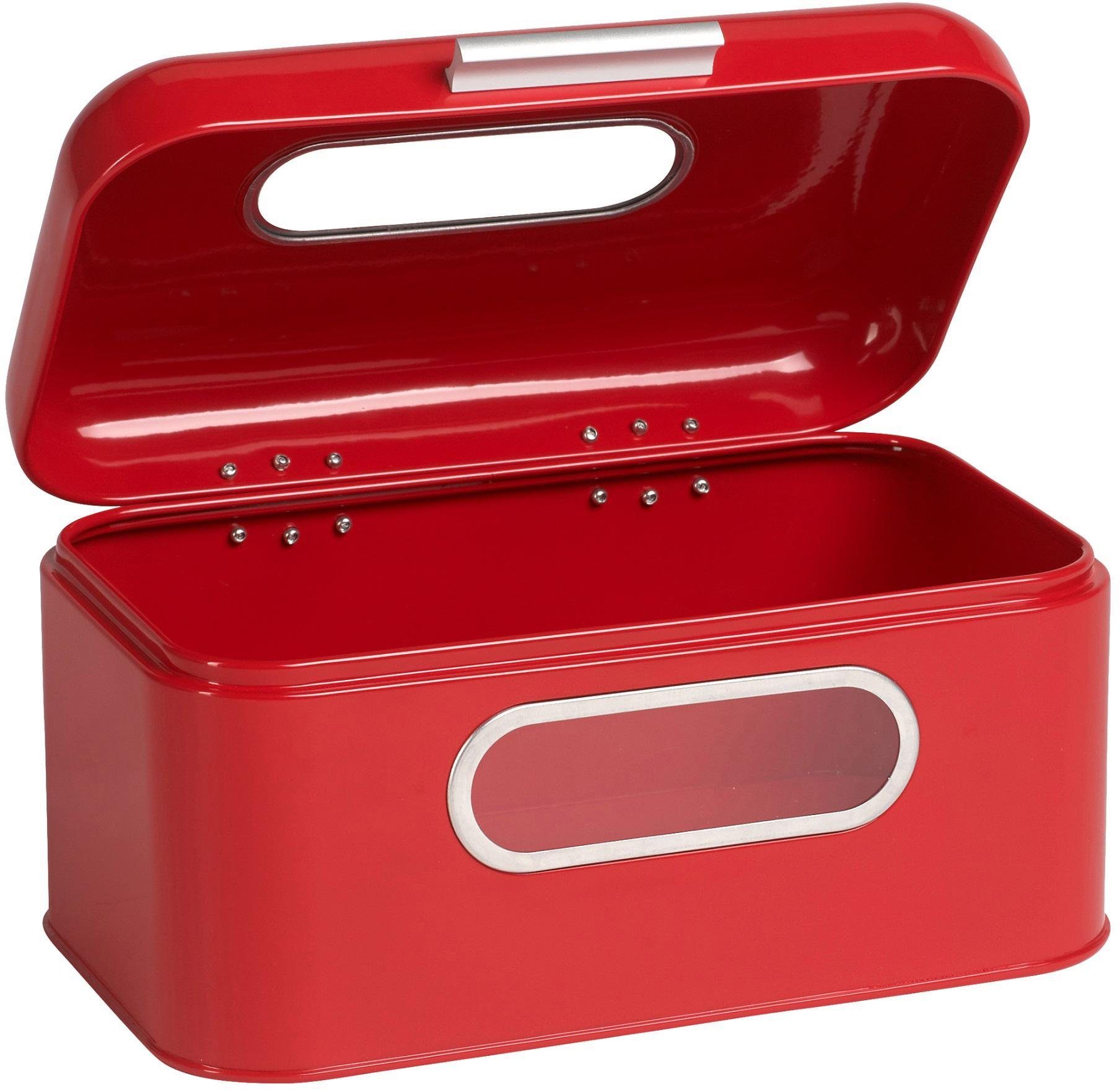 ECHTWERK Brotkasten Retro, Metall, (1-tlg), Brotaufbewahrung, Brotbox mit zwei praktischen Sichtfenstern, small