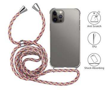 MyGadget Handyhülle Handykette für Apple iPhone 12 Pro Max, Handyhülle mit Handyband zum Umhängen Kordel Schnur Case Schutzhülle