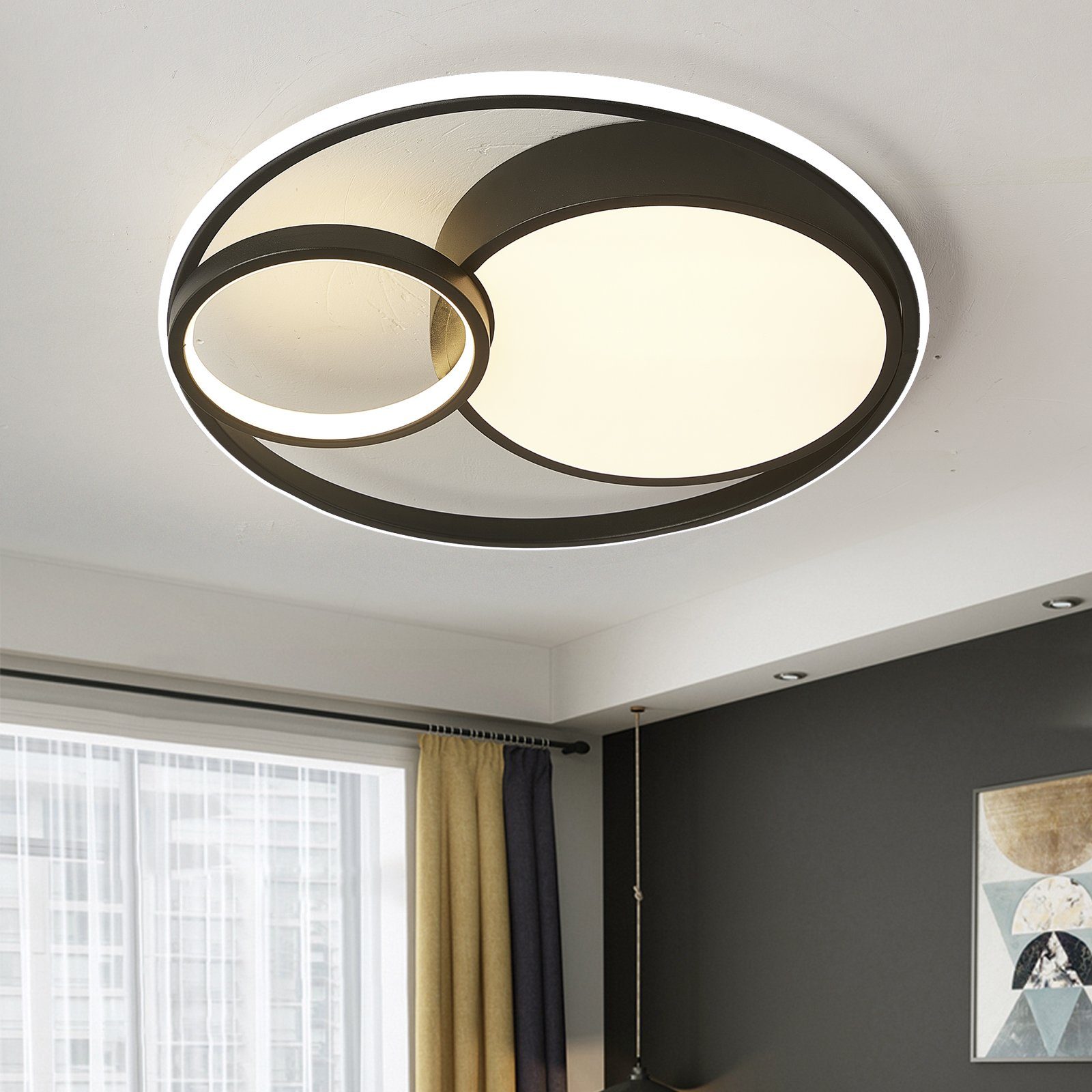 Natsen Deckenleuchte lampe LED Deckenlampe, 55W Warmweiß bis Kaltweiß 3000K günstig online kaufen