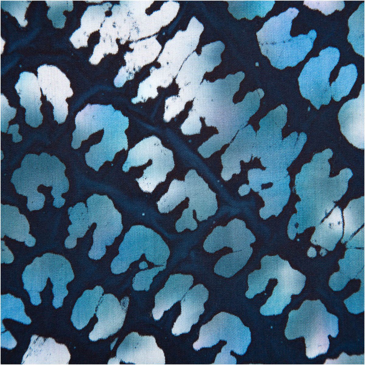 Stoff Viskose Stoff Unique Crafted Batik Viskose dunkelblau 1,37m Breite