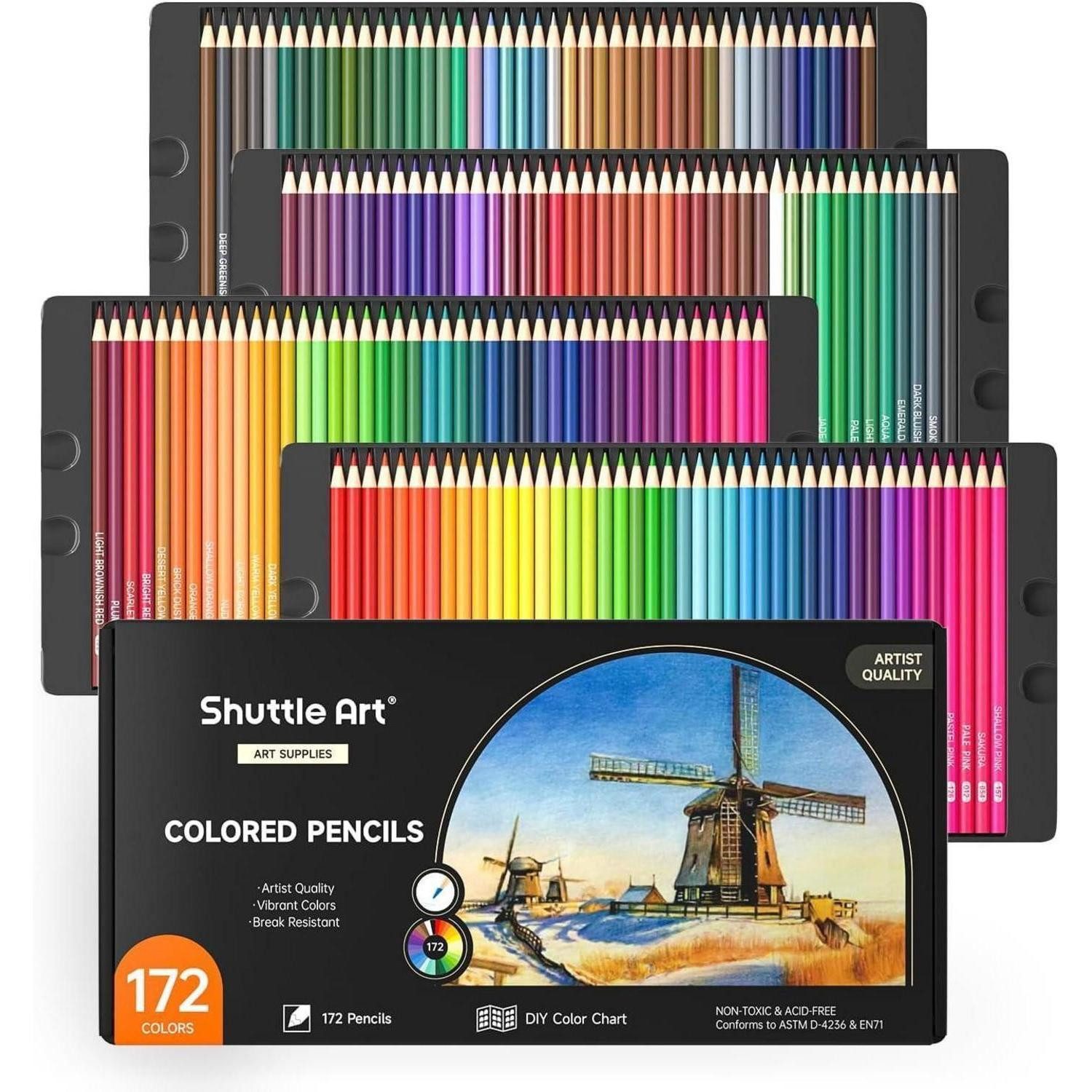 LuxusKollektion Buntstift Buntstifte 172 Farben Metallfarben