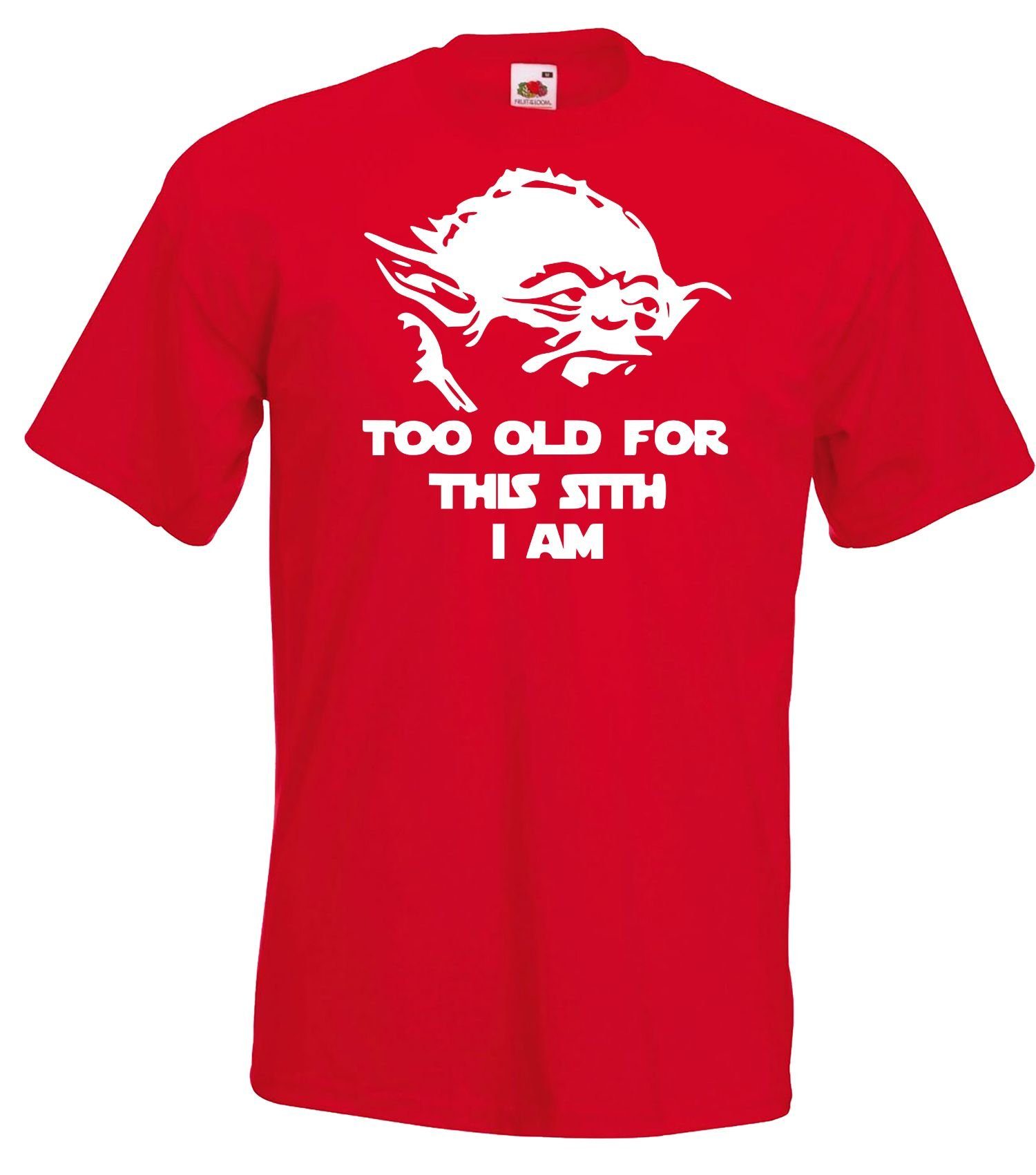 Youth Designz T-Shirt TooOldSith Herren T-Shirt mit trendigem Frontprint Rot