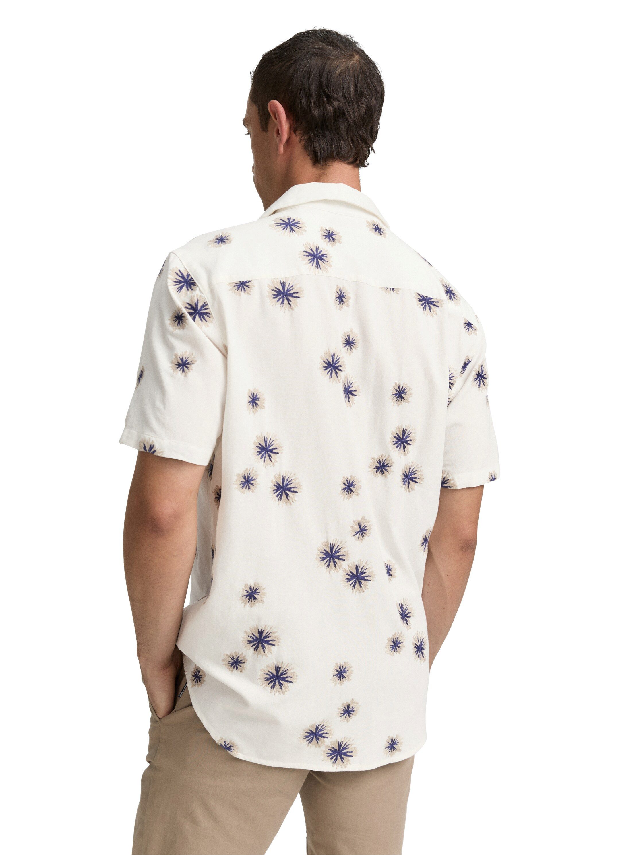 TOM TAILOR Kurzarmhemd mit floralen Prints und Viskose günstig online kaufen