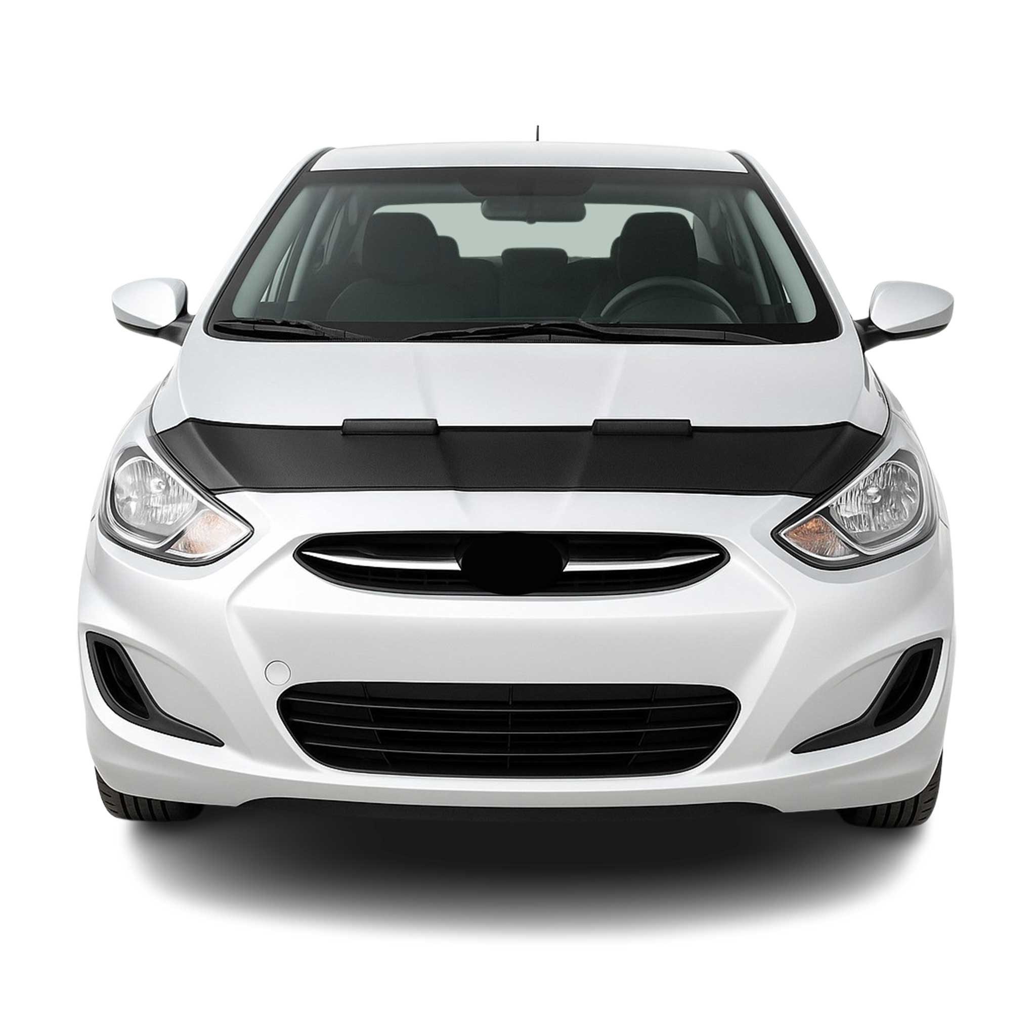 OMAC Frontstoßstange Haubenbra für Hyundai Accent Blue RB 2011-2024 Schwarz Halb, 1-St., Haltbar