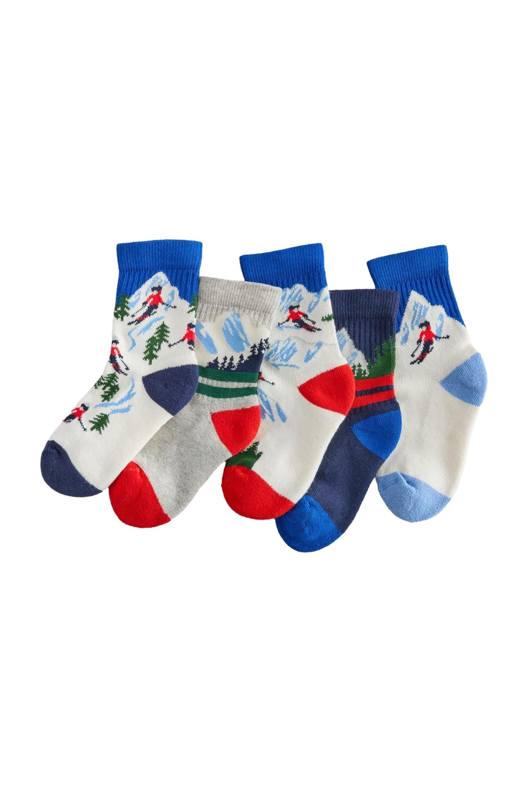 Next Kurzsocken Gerippte Socken mit hohem Baumwollanteil, 5er-Pack (5-Paar)