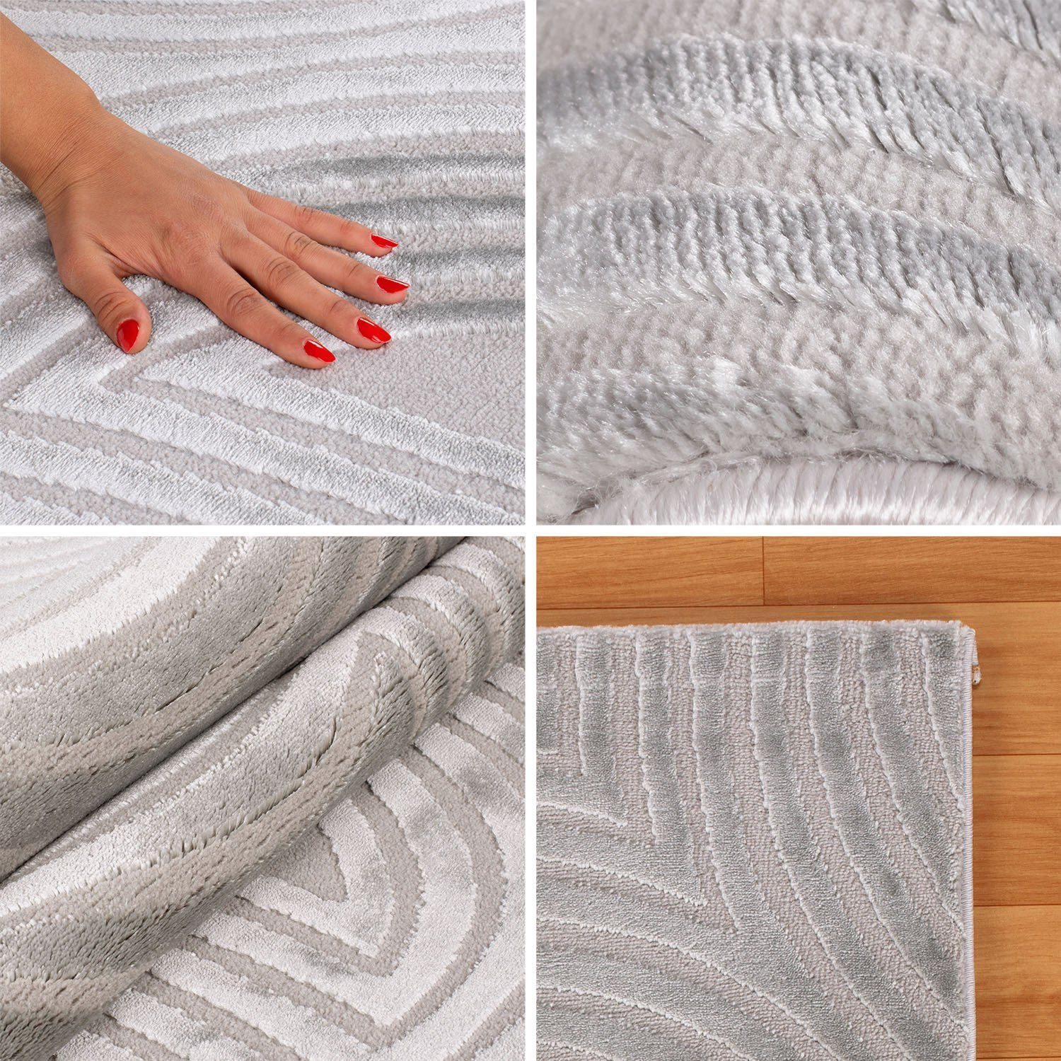 SIMPEX24 Designteppich Skandinavisches Boho Design, Läufer, Höhe: 12 mm, Te günstig online kaufen