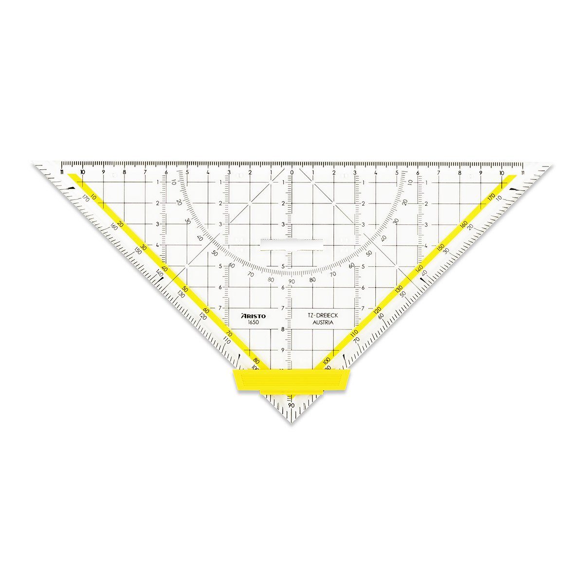 ARISTO Geodreieck ARISTO Geodreieck TZ-Dreieck 25 cm Griff lösbar, Facette, Tuschenoppen