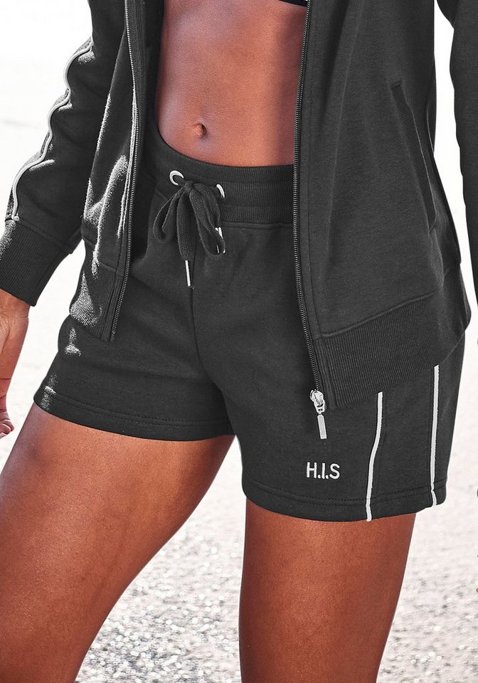 H.I.S Shorts mit Piping an der Seite, Weiche Interlock Qualität