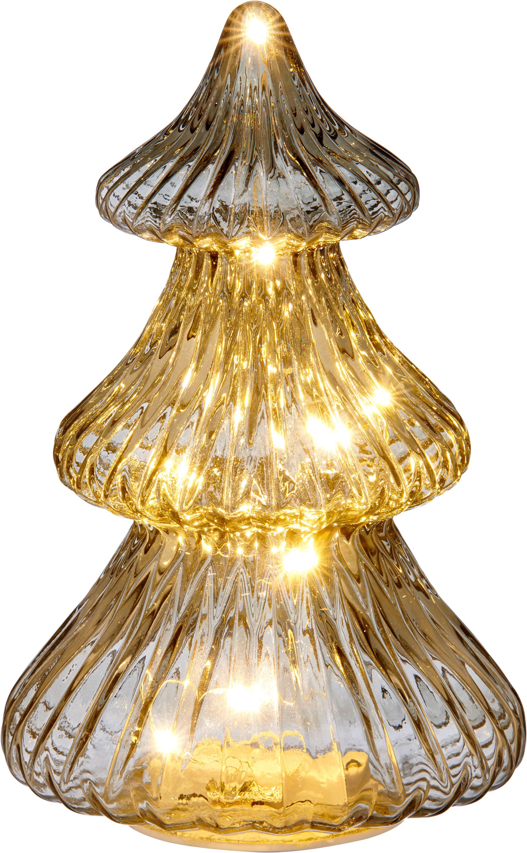 Creativ home LED Dekofigur Deko-Figur Tannenbaum, Timerfunktion, LED fest integriert, mit LED-Beleuchtung
