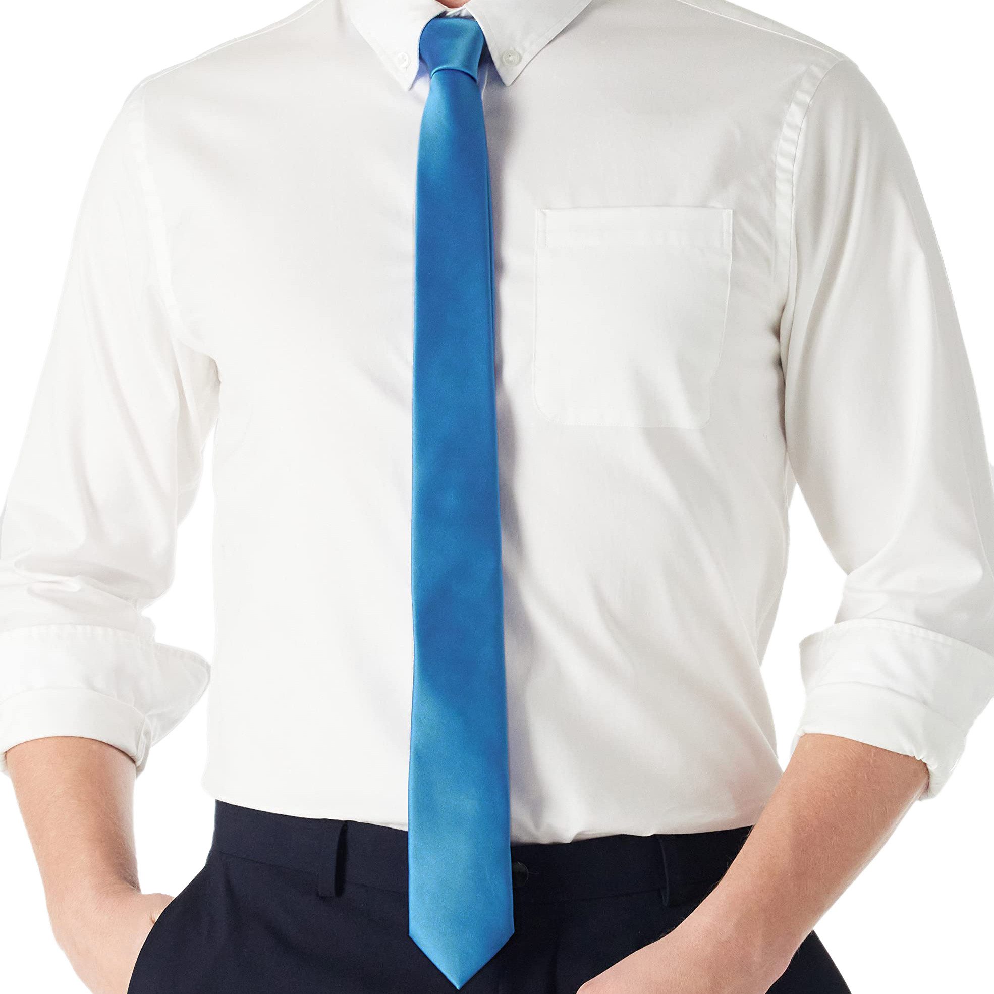 DonDon Krawatte DonDon Krawatten für Herren 6 cm handgefertigt in Seidenlook – Bild 5 von 5