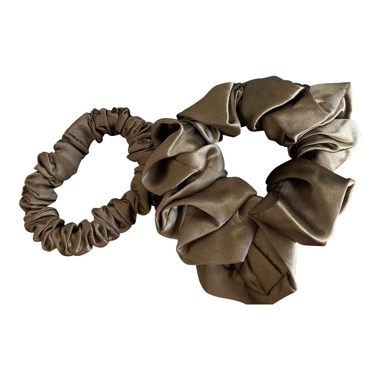 orignee Haargummi Seiden-Scrunchies 2er-Set – 100 % Seide, kein Knick, 2-tlg., Kein Knick in den Haaren. Weniger Haarbruch und Reizschäden.