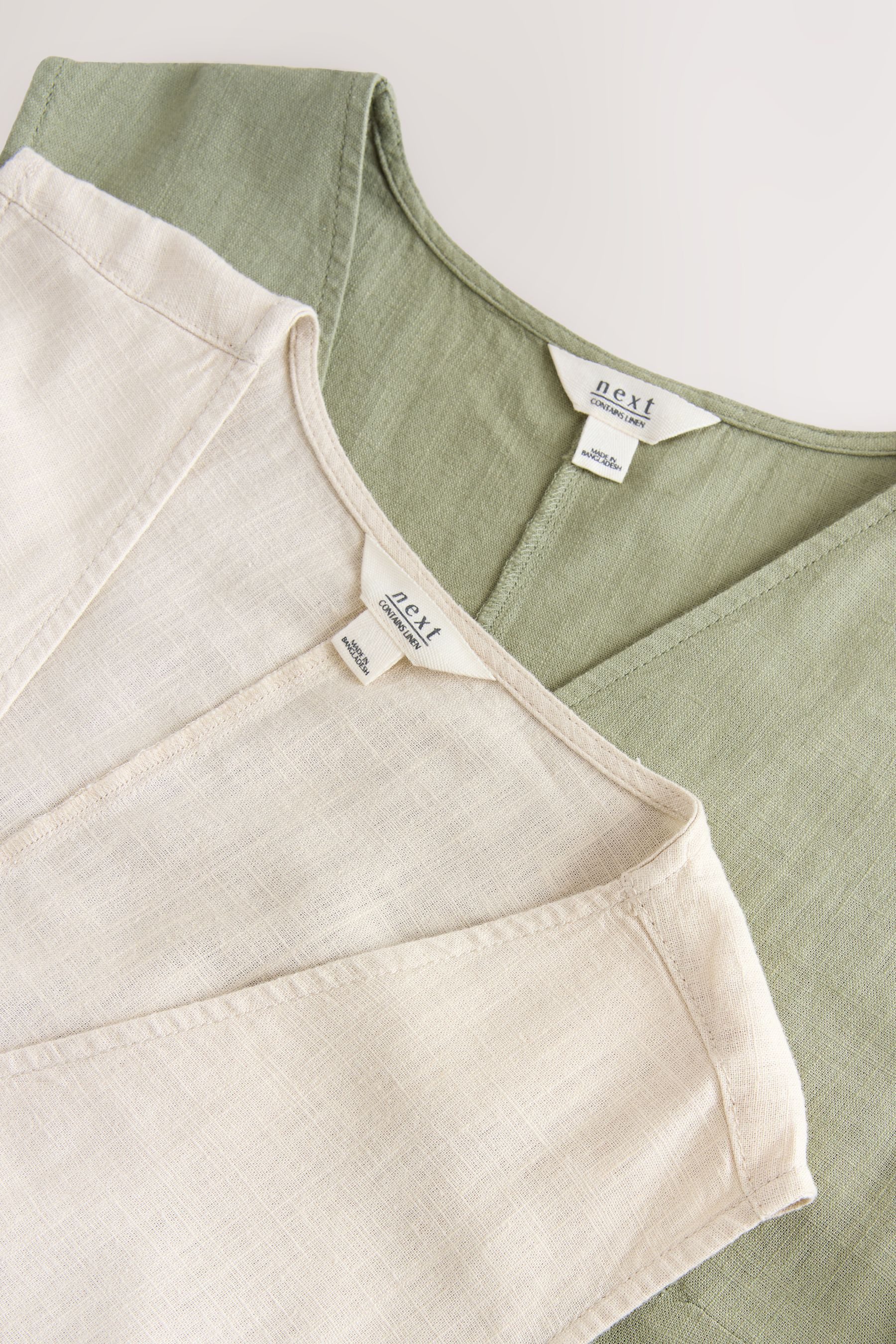 Next Anzugweste Geknöpfte Weste mit Leinenanteil, 2er-Pack (2-tlg)