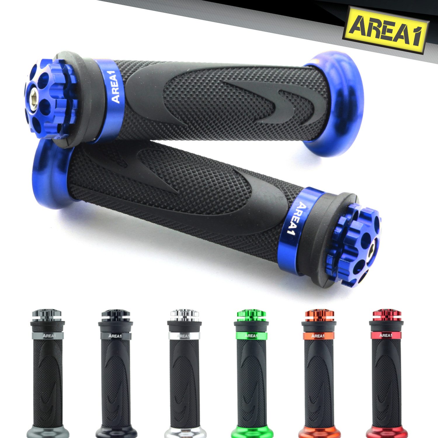Area1 Griff Motorrad/ Motorroller Lenkergriffe 2 Stück 1x 22mm + 1x 24-25mm