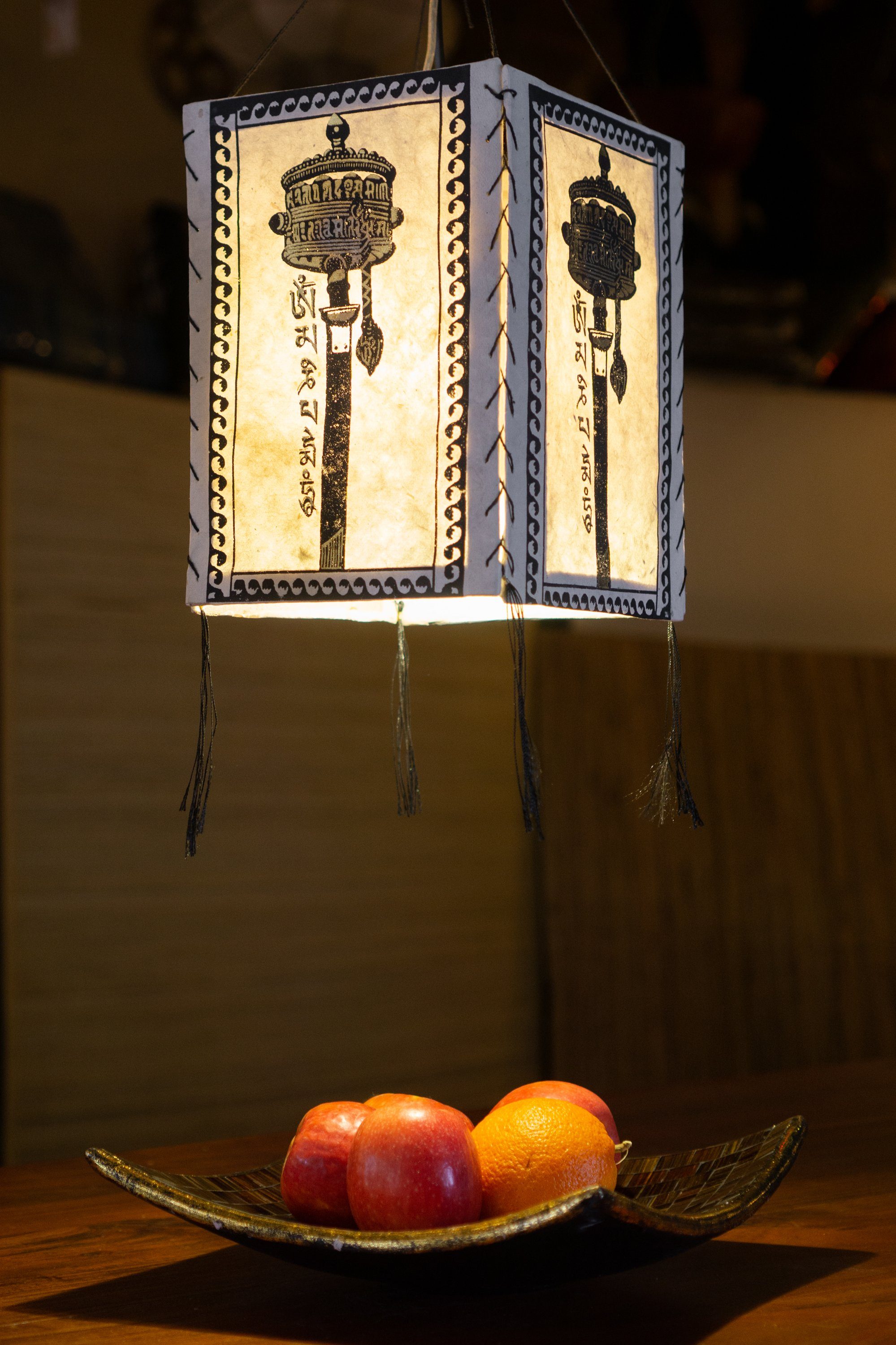 Guru-Shop Deckenleuchte.., Lampenschirm, Hänge nicht Leuchtmittel Papier Lokta weiß inklusive Deckenleuchten