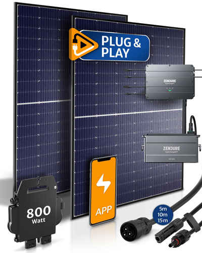 StromGanzEinfach Solarmodul STROMGANZEINFACH 2x425W inkl. 1kWh Zendure Batterie Speicher
