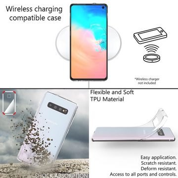 Nalia Smartphone-Hülle Samsung Galaxy S10, Klare Silikon Hülle / Extrem Transparent / Vergilbungsfrei / Stoßfest / Kratzfest / Durchsichtige Dünne Schutzhülle / Clear Phone Case / Soft Cover / Anti-Gelb / Flexibel / Handy-Schale Etui Bumper Phone Backcover Handycase Handycover