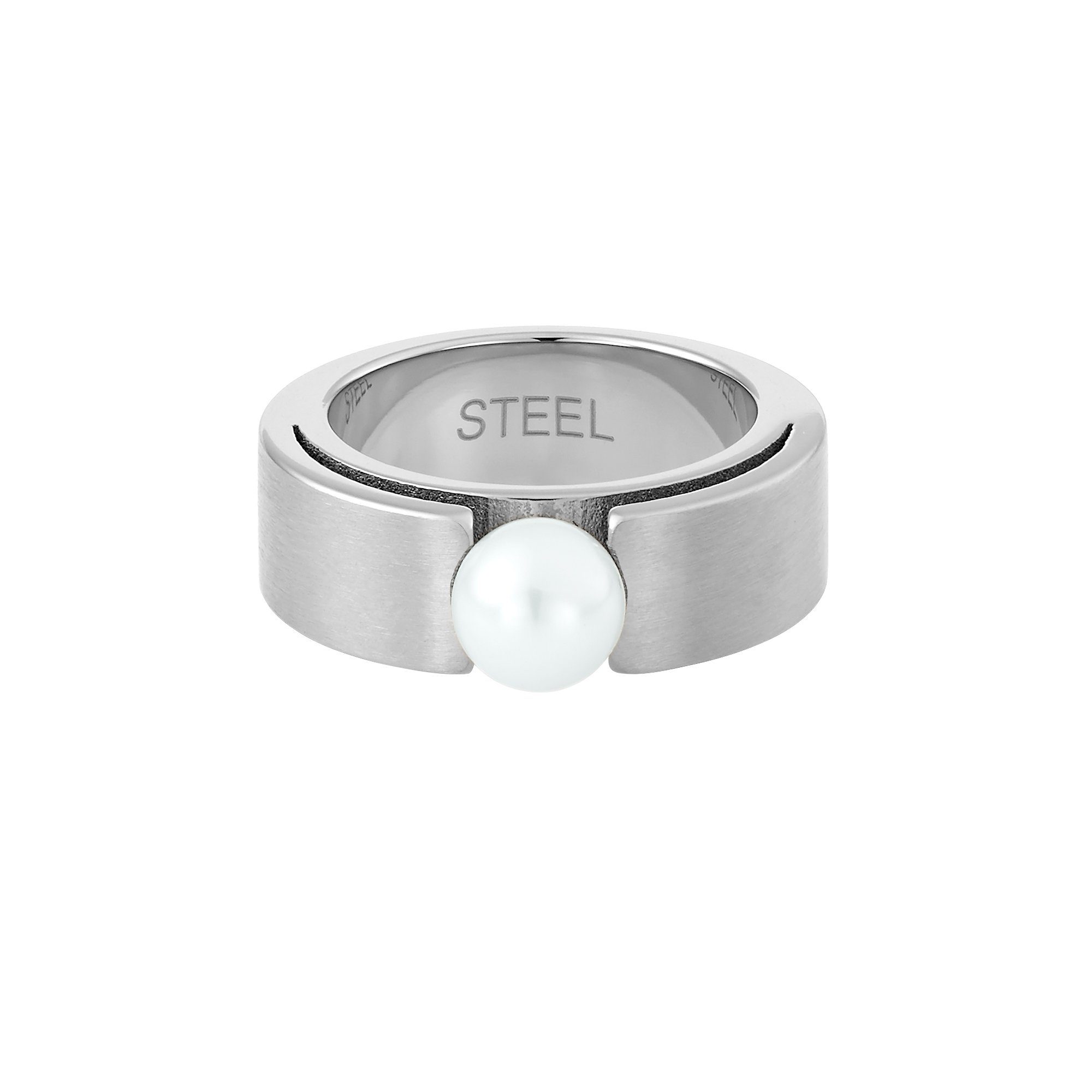 (Ring, Fingerring Heideman echter Perlenring 1-tlg., inkl. Ring Geschenkverpackung), mit Süßwasserperle 420 Strichmatt