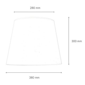 Licht-Erlebnisse Lampenschirm WILLOW, Stoffschirm Ø 30 cm konisch für Hängeleuchte E27 Ecru Weiß