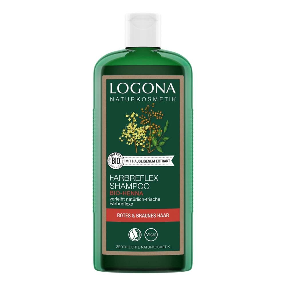 LOGONA Haarshampoo Henna - Farbreflex Shampoo Rot-Braun 250ml