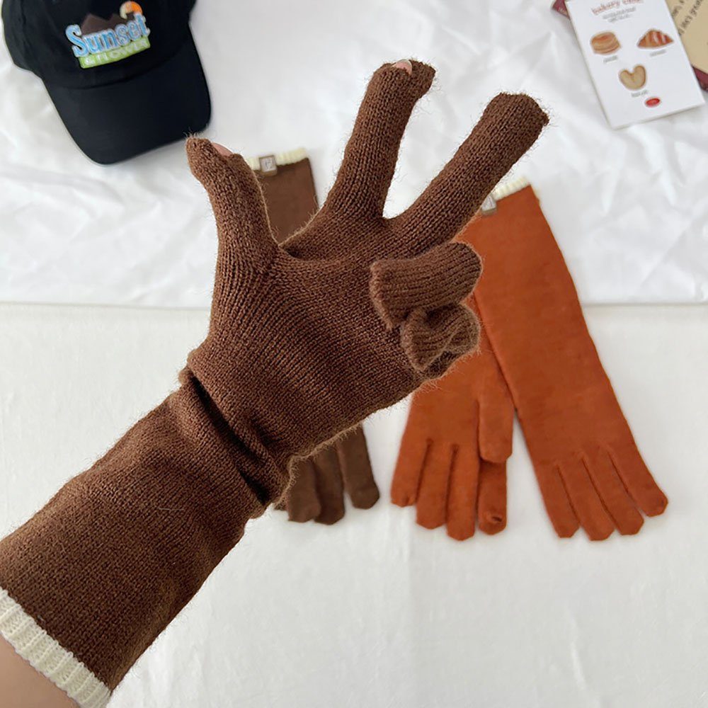 CTGtree Strickhandschuhe Damen Strickhandschuhe Handschuhe Lange Touchscreen