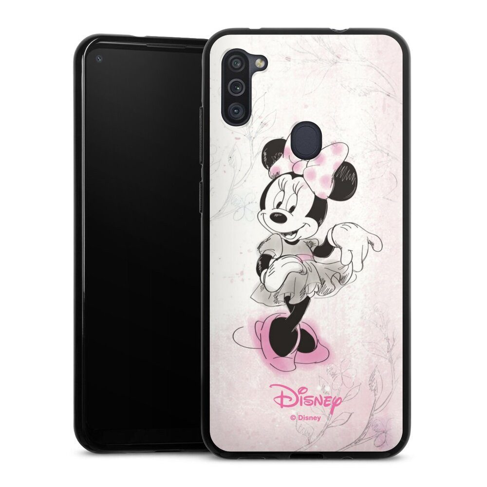 DeinDesign Handyhülle Minnie Mouse Disney Vintage Minnie Watercolor, Samsung Galaxy M11 Silikon Hülle Bumper Case Handy Schutzhülle