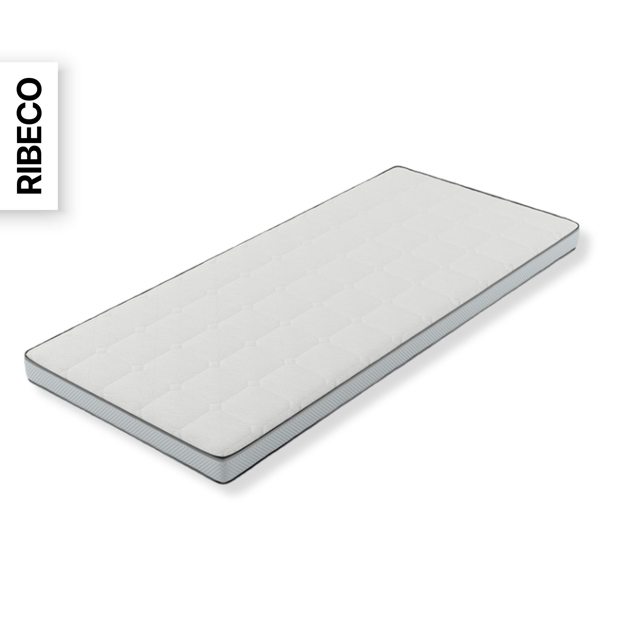 RIBECO, Topper Aaron, Topper 90x200 cm,180x200 cm, 8 cm hoch, Gelschaum, Matratze, Boxspringbett geeignet, ergonomisch, Made in EU