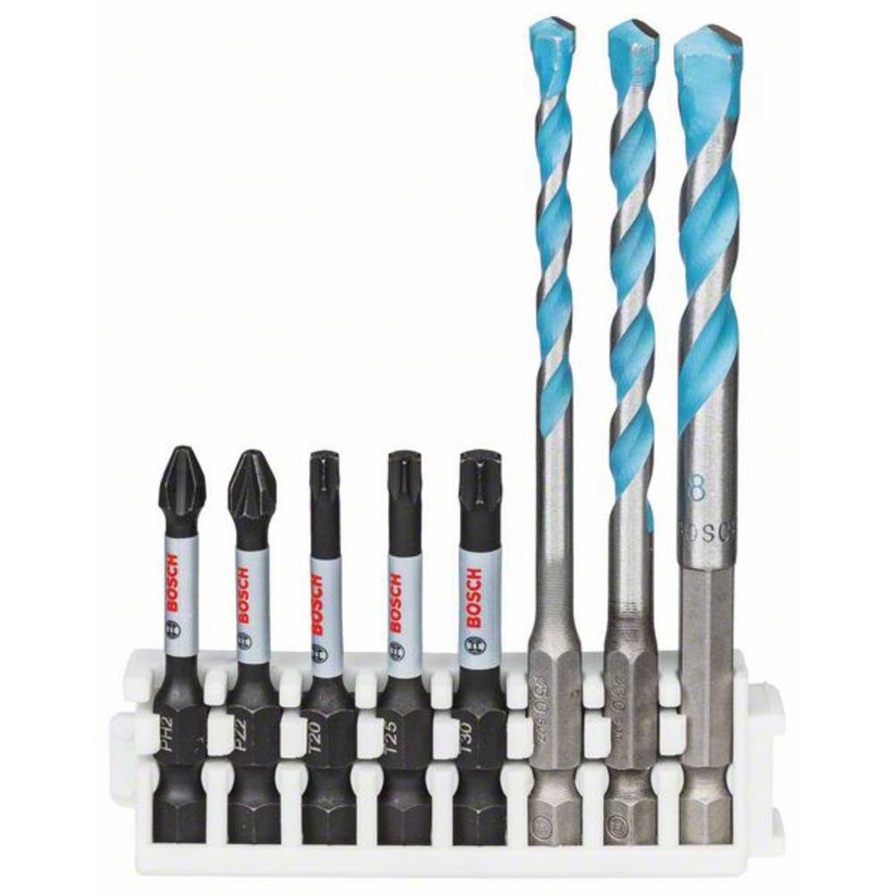 BOSCH Bit-Schraubendreher Impact Control Schrauberbitpack, 8-teilig, gemischt 2608577144
