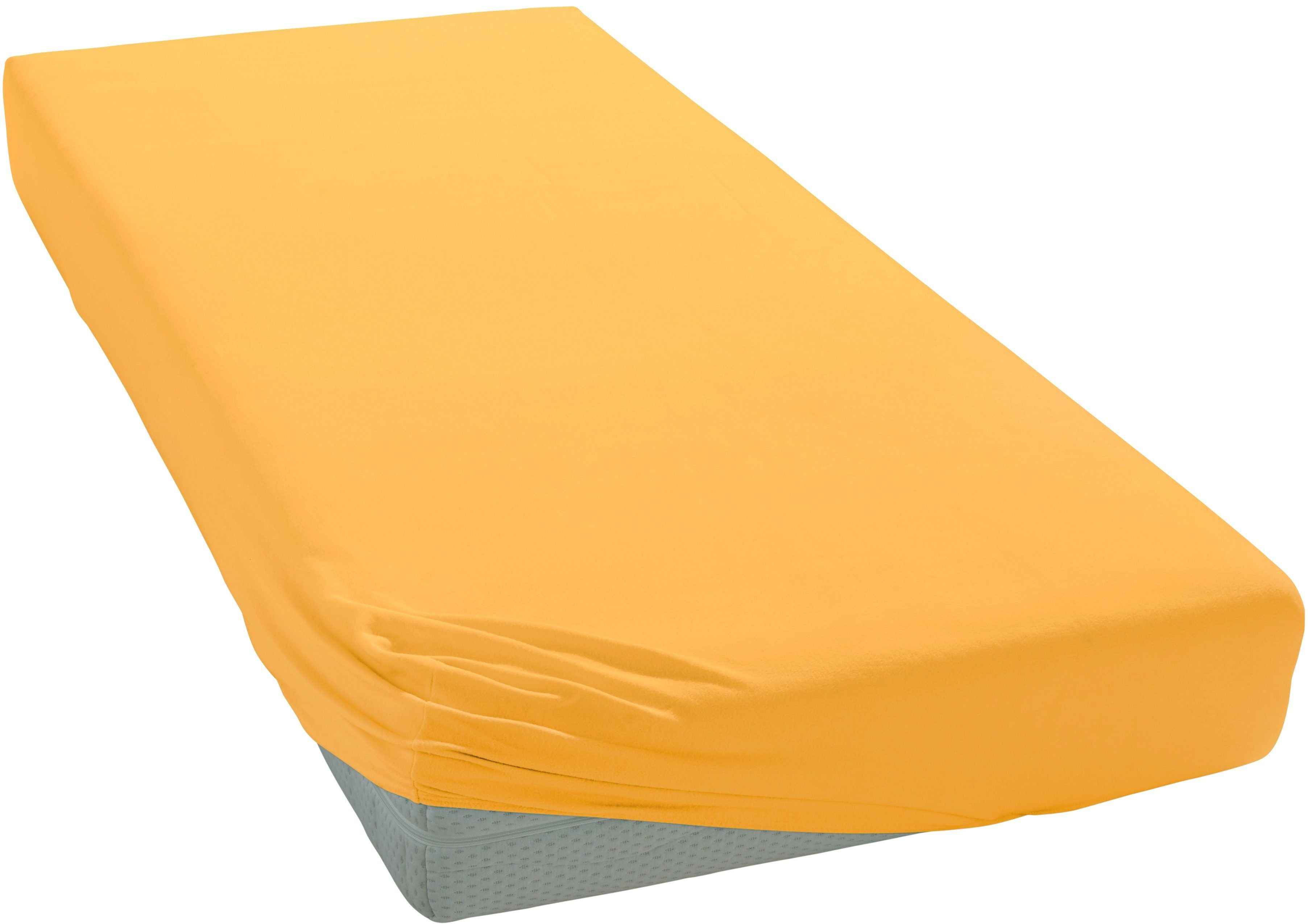 Janine Janine Spannbetttuch Mako-Feinjersey 5007 limone (06) Größe:  150x20 günstig online kaufen