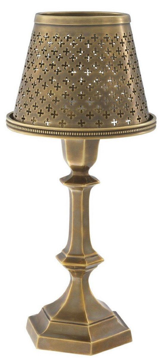 Lampenschirm Messingfarben Casa cm - Padrino Teelichthalter Luxus Deko Ø 16 x H. mit Accessoires 36 Messing Teelichthalter Vintage