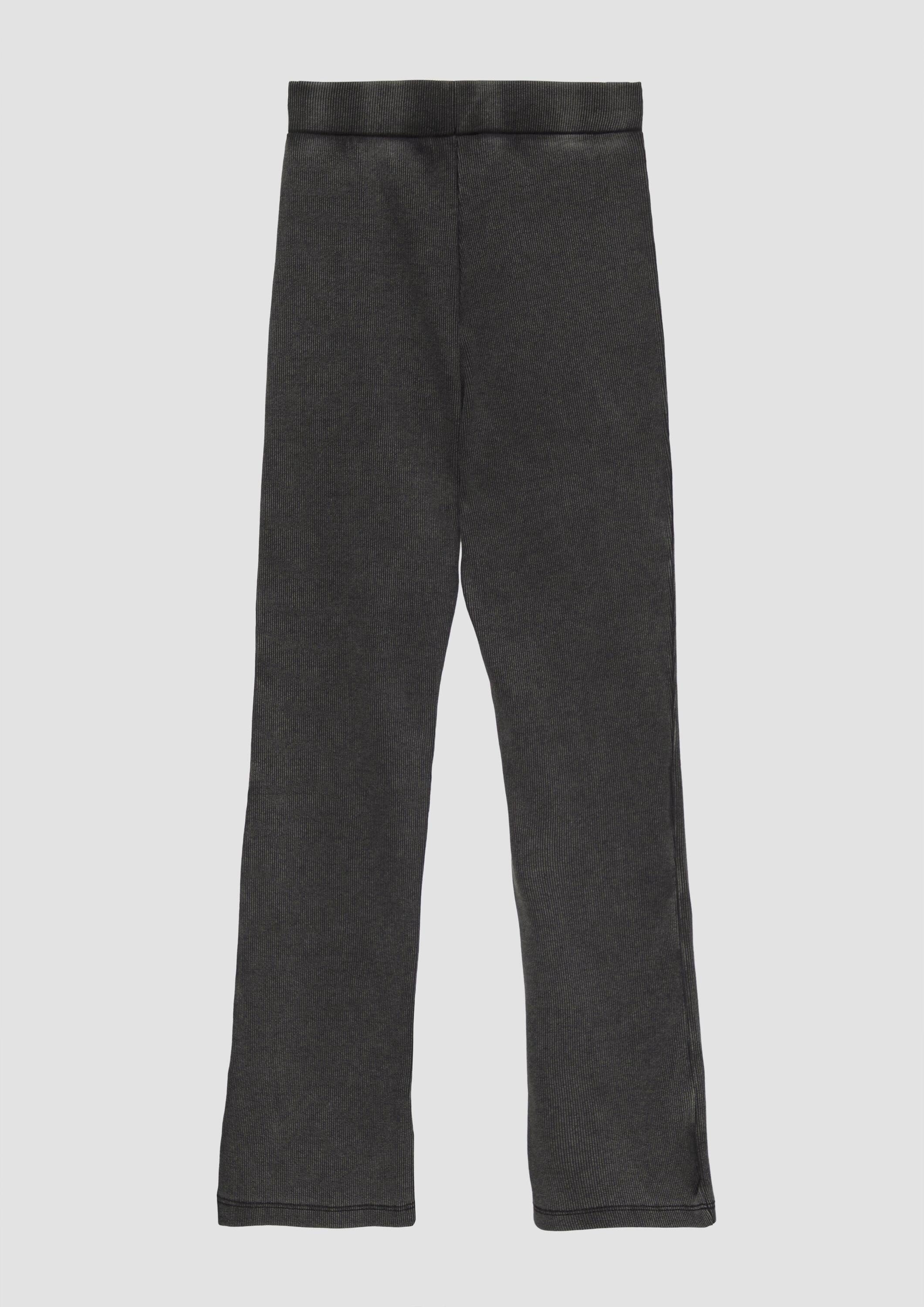 s.Oliver Leggings Leggings Gewaschene Ripp-Leggings mit Flared Leg