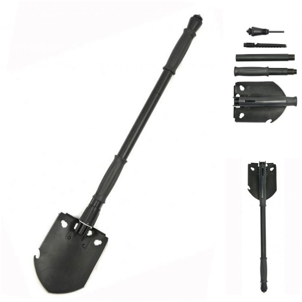 A. Blöchl Schaufel Multifunktions-Schaufel schwarz neu, (Set), einsetzbar als Schaufel, Hacke, Hammer, Axt, Schraubendreher