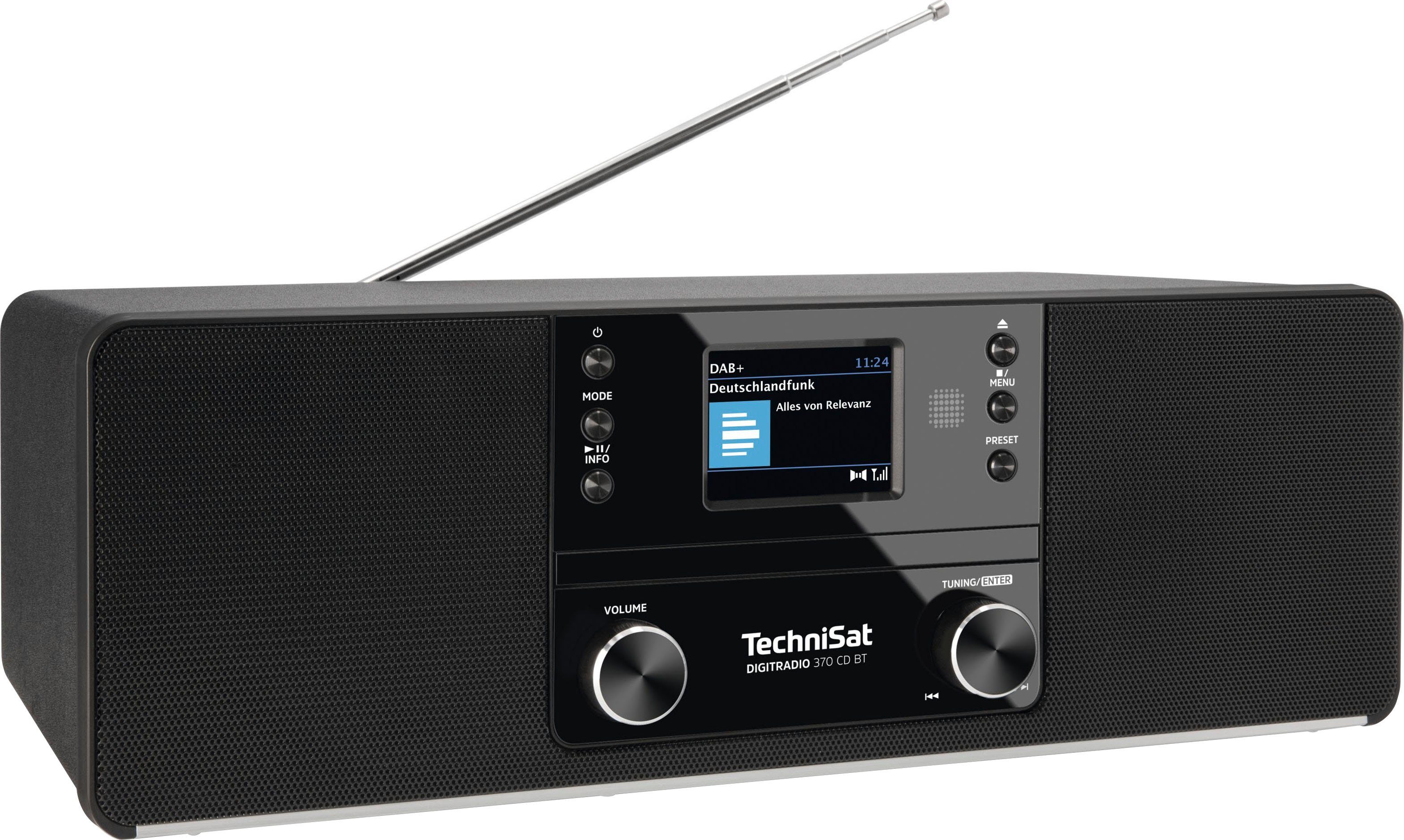 TechniSat DIGITRADIO 370 CD BT Digitalradio (DAB) (Digitalradio (DAB), UKW mit RDS, 10 W) schwarz | Digitalradios (DAB+)