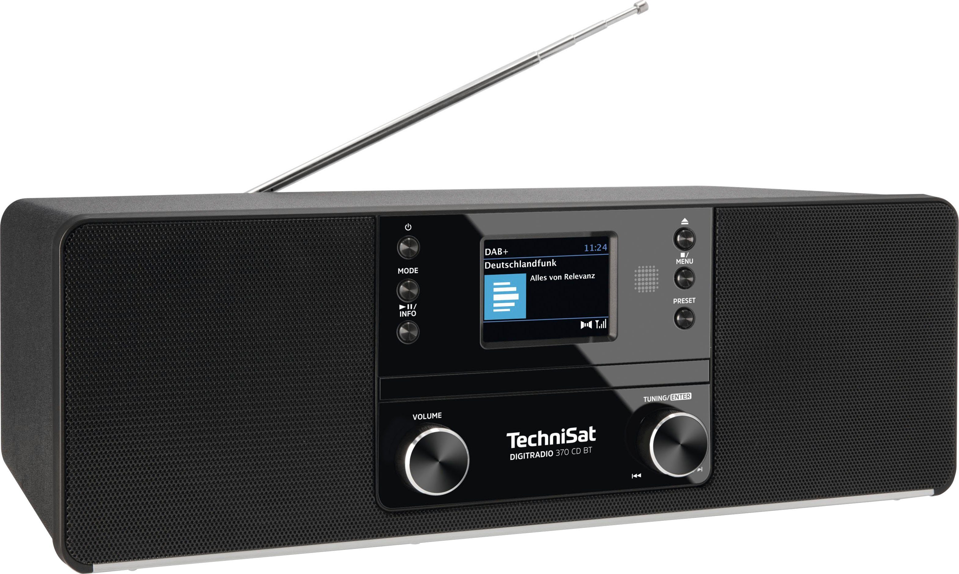 BT (DAB) schwarz mit CD TechniSat DIGITRADIO (DAB), 370 RDS, Digitalradio (Digitalradio W) UKW 10