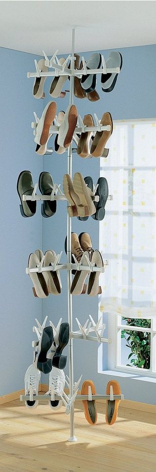 Ruco Schuhregal, Alluminium/Kunststoff, höhenverstellbar, für bis zu 48  Paar Schuhe