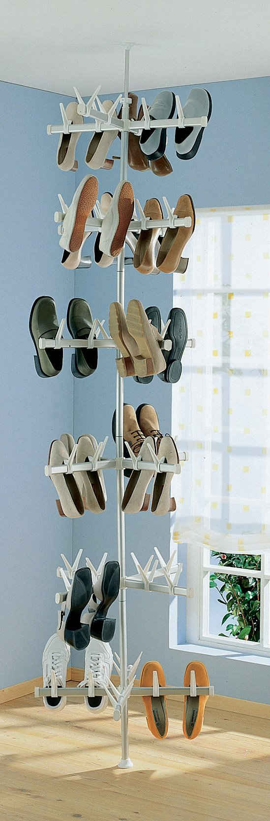 Ruco Schuhregal, Alluminium/Kunststoff, höhenverstellbar, für bis zu 48 Paar Schuhe