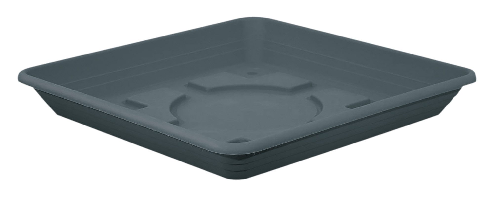 Geli Blumentopfuntersetzer Geli Nora Untersetzer 40cm Anthrazit – Robuster Kunststoff Eckig